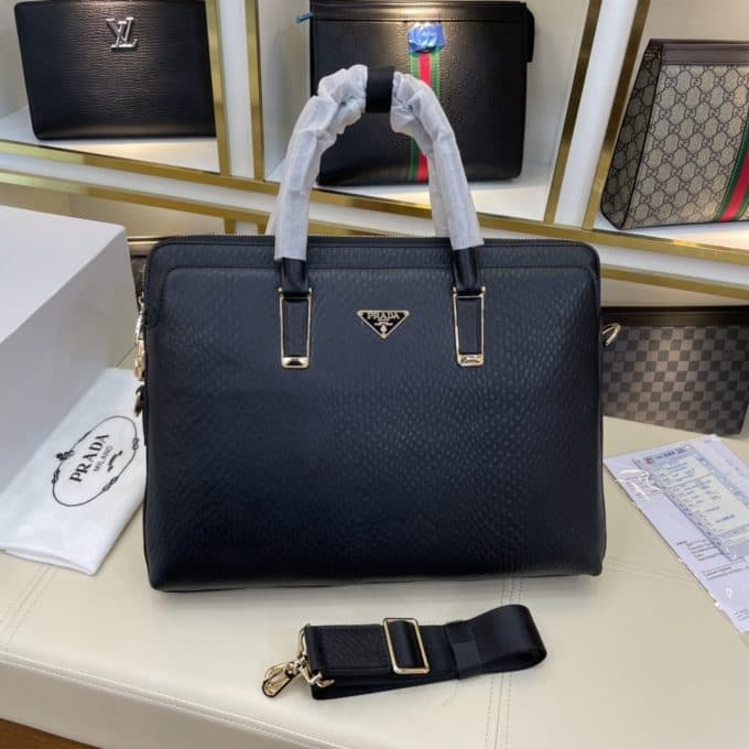 高品質 プラダバッグコピー 定番人気2022新品 PRADA メンズ ブリーフケース