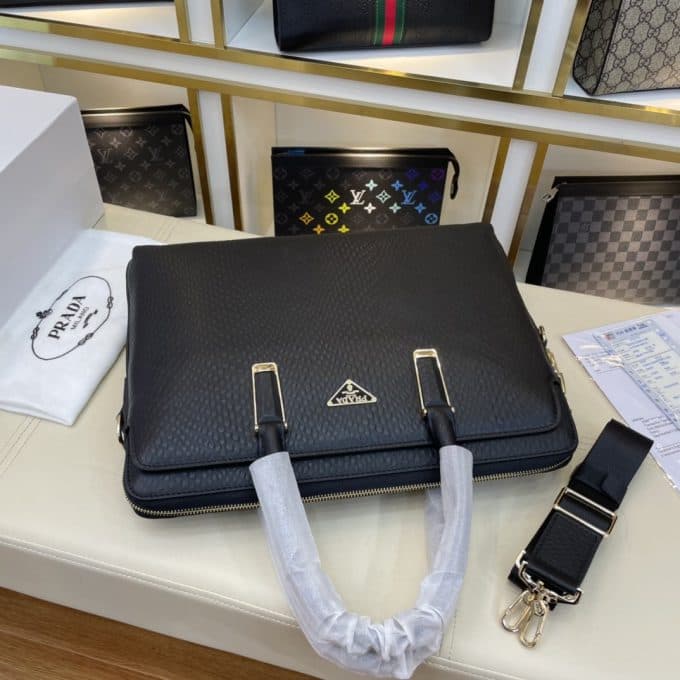 高品質 プラダバッグコピー 定番人気2022新品 PRADA メンズ ブリーフケース - 画像 (3)