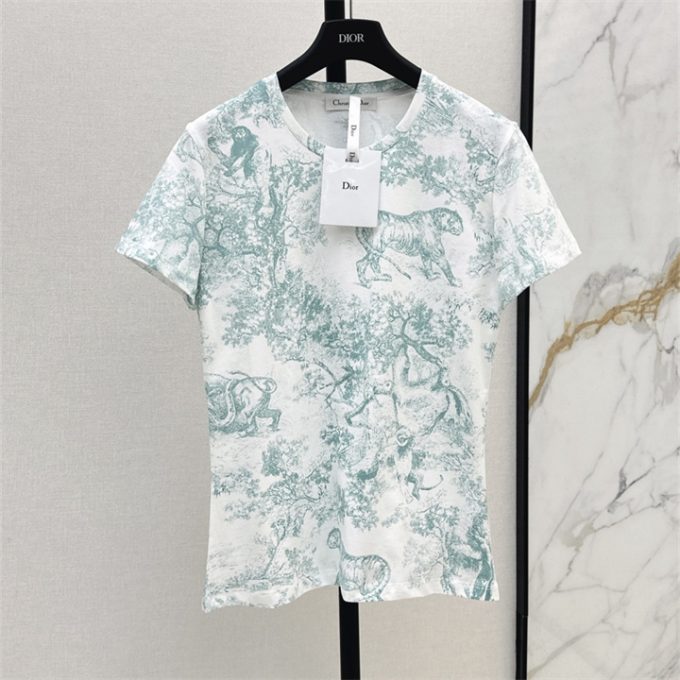 クリスチャンディオール 2025新作 CHRISTIAN DIOR ディオリビエラ Tシャツ 半袖 クルーネック - 画像 (2)