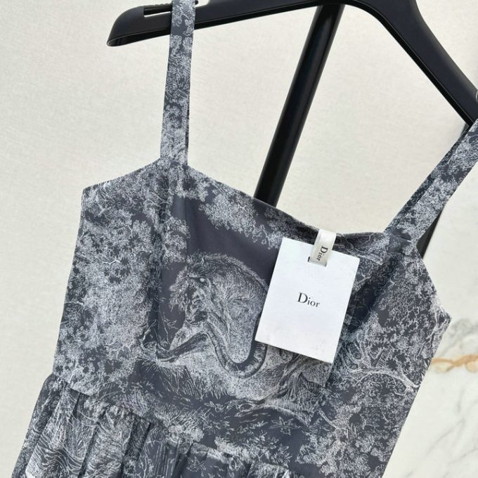 クリスチャンディオール ドレス 2025年 DIOR ディオリビエラ フレア ミディワンピースレディース - 画像 (10)