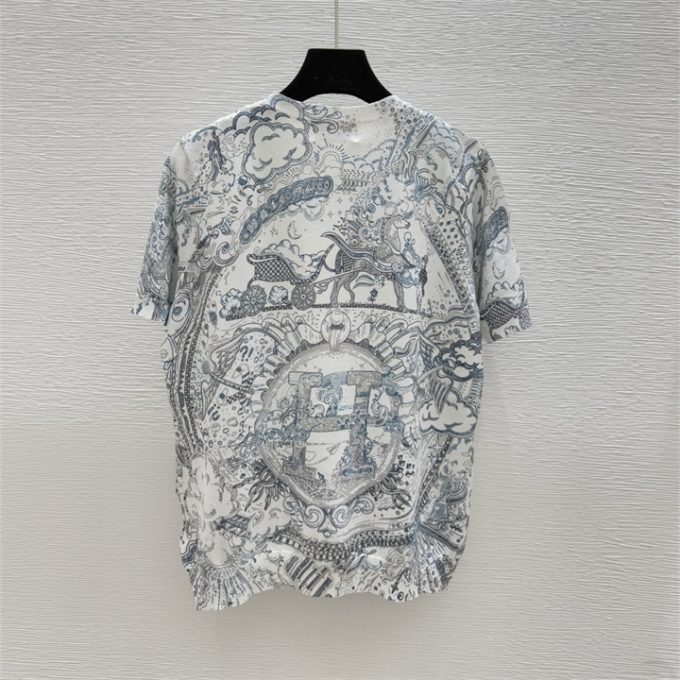 エルメス Tシャツ 2025年 HERMES コットンジャージー ショートスリーブ クルーネック 半袖 レディース - 画像 (2)