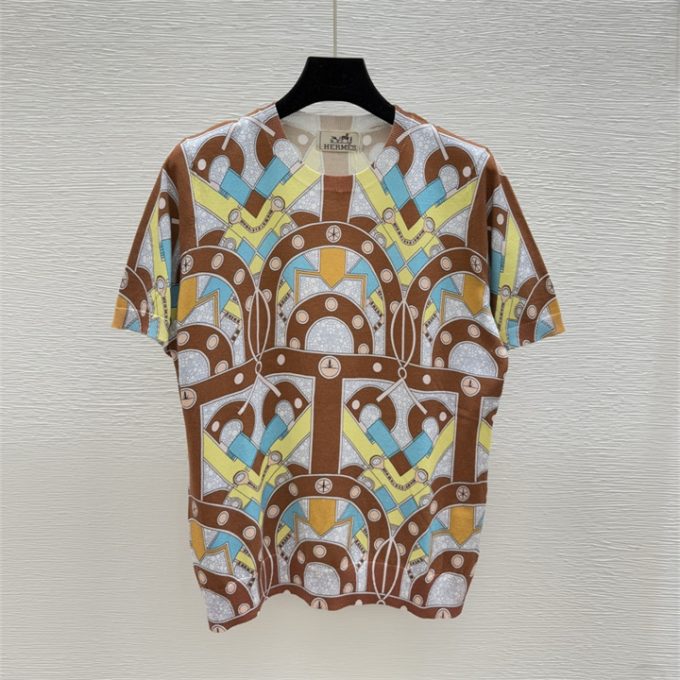 エルメス Tシャツ 2025年 HERMES コットンジャージー ショートスリーブ クルーネック 半袖 レディース