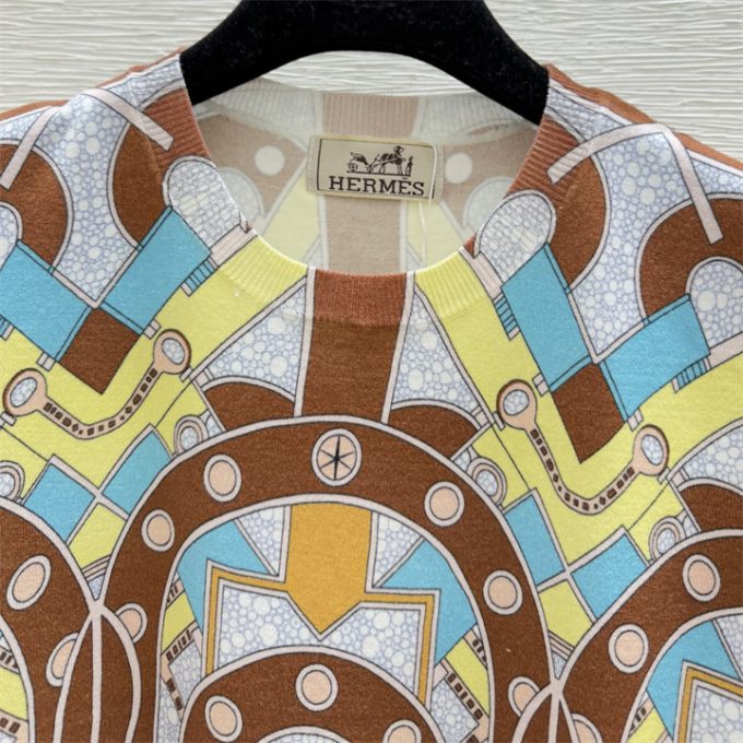 エルメス Tシャツ 2025年 HERMES コットンジャージー ショートスリーブ クルーネック 半袖 レディース - 画像 (3)