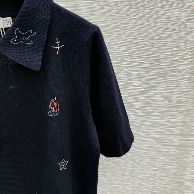 クリスチャンディオール ニットシャツ 2025年 DIORポロシャツ ショートスリーブ セーター レディース - 画像 (7)