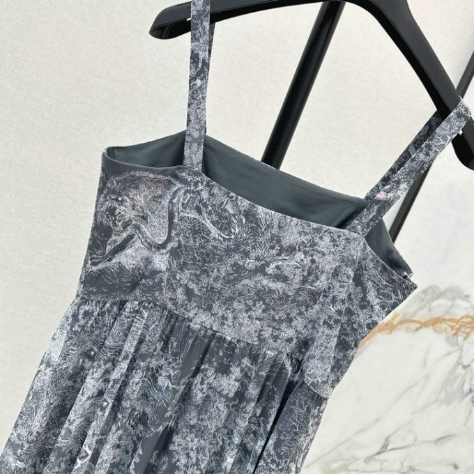 クリスチャンディオール ドレス 2025年 DIOR ディオリビエラ フレア ミディワンピースレディース - 画像 (13)