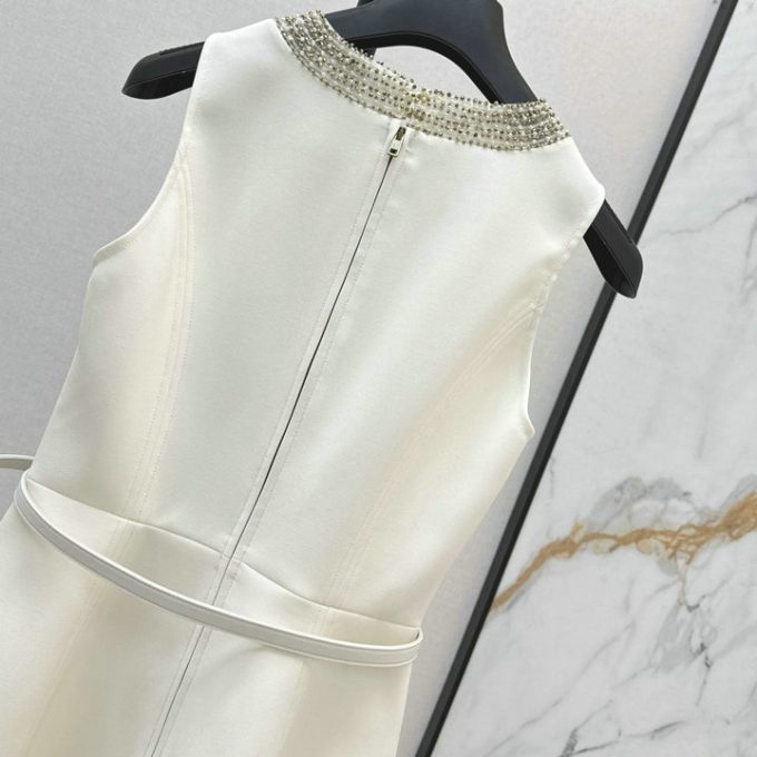 クリスチャンディオール ショートドレス 2025年新作 CHRISTIAN DIOR ノースリーブ クルーネック ワンピース - 画像 (12)