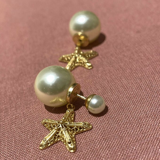 クリスチャンディオール 2025年 トライバル ピアス CHRISTIAN DIOR イヤリング ジュエリー ホワイト レジンパール - 画像 (6)