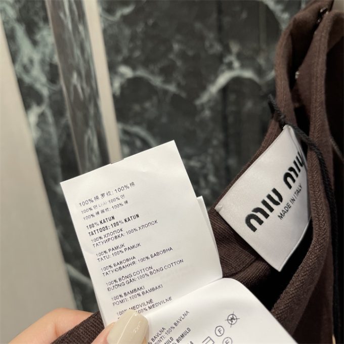 ミュウミュウ MIUMIU 2025年 ミニスカート レギュラーフィット コットン レディース - 画像 (6)