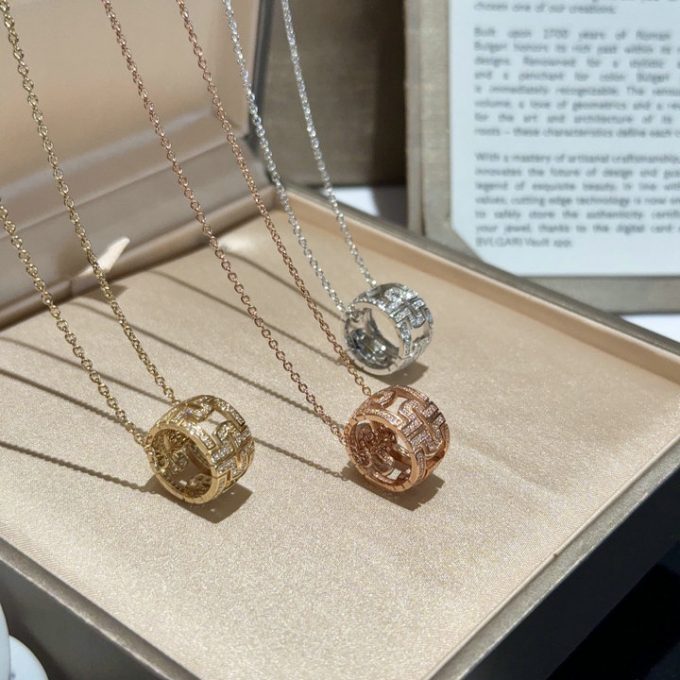BVLGARI ブルガリ 2025年 パレンテシ ラウンド フルダイヤ ペンダント ネックレス レディース ジェリー - 画像 (2)