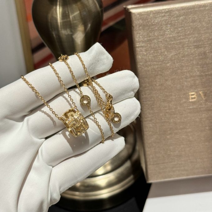BVLGARI ブルガリ 2025年 パレンテシ ラウンド フルダイヤ ペンダント ネックレス レディース ジェリー - 画像 (6)