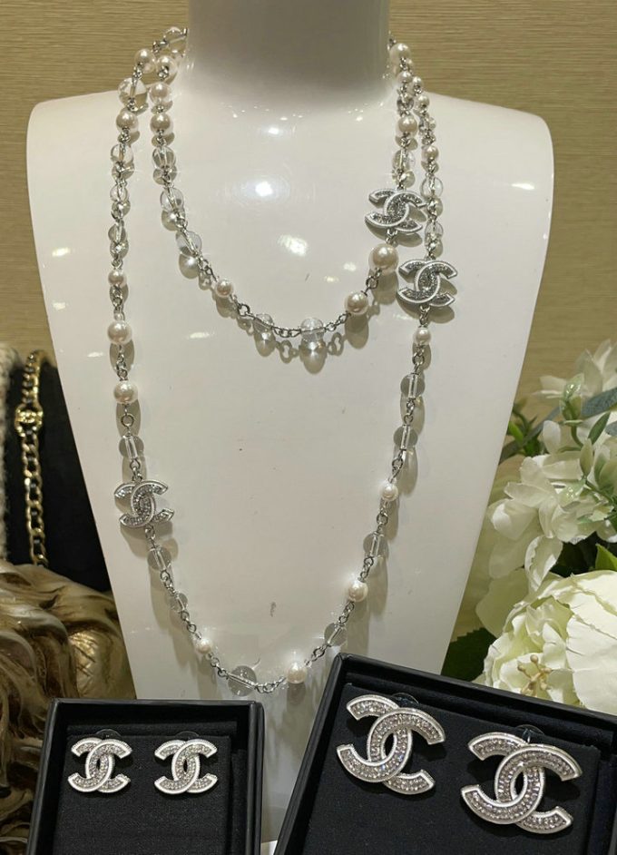 CHANEL シャネル 2025年 ロングチェーン ネックレス ピアス レディース ジェリー アクセサリー