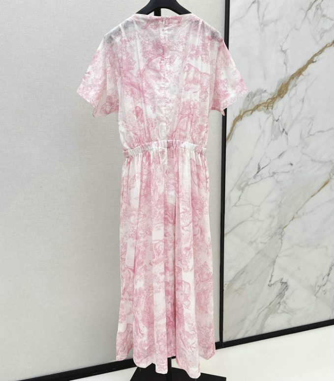 クリスチャンディオール DIOR 2025年 ディオリビエラ ロング シャツドレス レディース ワンピース コットン 半袖 - 画像 (3)