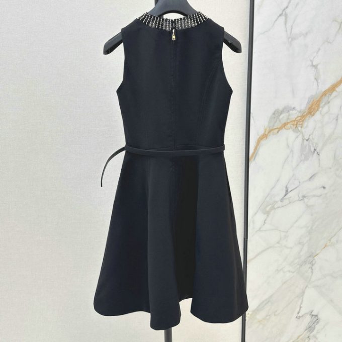 クリスチャンディオール ショートドレス 2025年新作 CHRISTIAN DIOR ノースリーブ クルーネック ワンピース - 画像 (3)