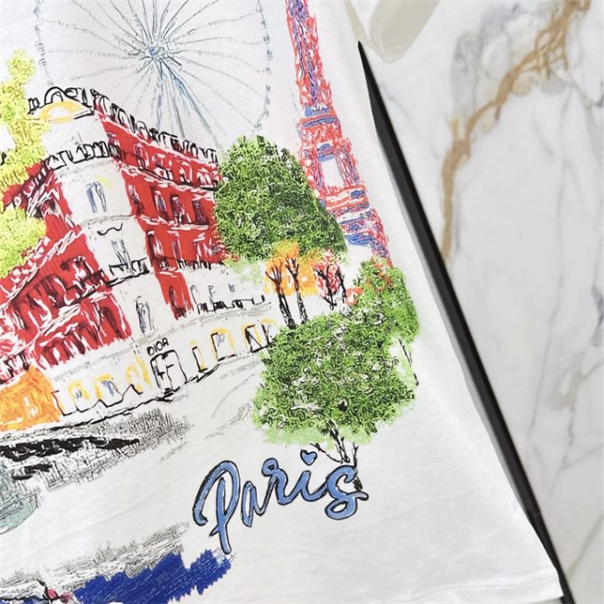 クリスチャンディオール Tシャツ 2025年 DIOR ショートスリーブ コットンジャージー 半袖 クルーネック レディース - 画像 (6)