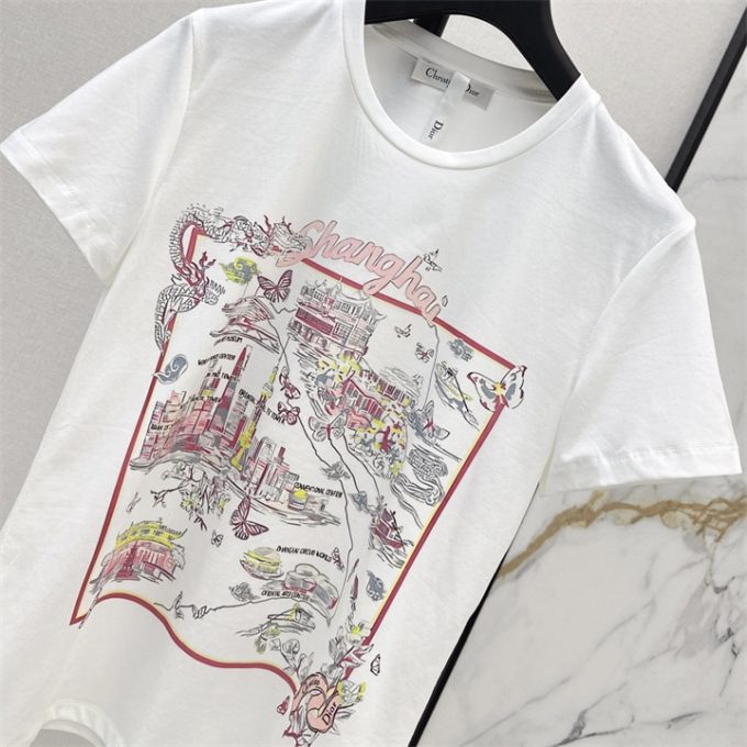 クリスチャンディオール Tシャツ 2025年 DIOR ショートスリーブ コットンジャージー 半袖 クルーネック レディース - 画像 (3)