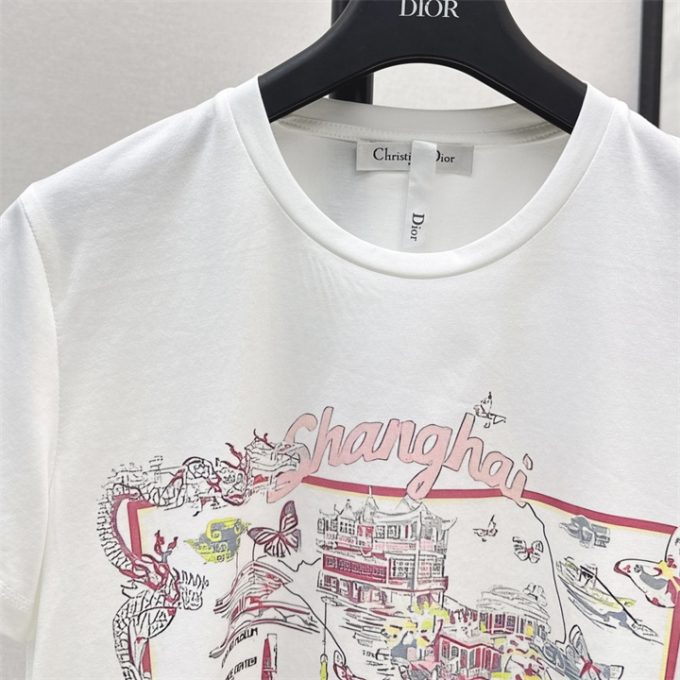 クリスチャンディオール Tシャツ 2025年 DIOR ショートスリーブ コットンジャージー 半袖 クルーネック レディース - 画像 (5)