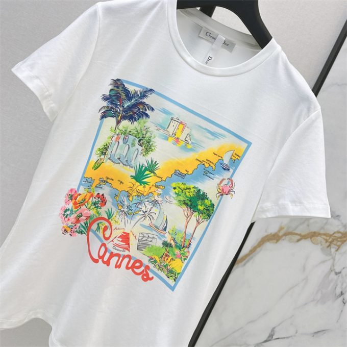 クリスチャンディオール Tシャツ 2025年 DIOR ショートスリーブ コットンジャージー 半袖 クルーネック レディース - 画像 (3)
