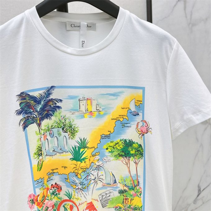 クリスチャンディオール Tシャツ 2025年 DIOR ショートスリーブ コットンジャージー 半袖 クルーネック レディース - 画像 (4)