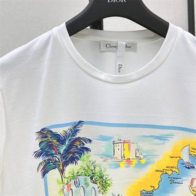 クリスチャンディオール Tシャツ 2025年 DIOR ショートスリーブ コットンジャージー 半袖 クルーネック レディース - 画像 (5)