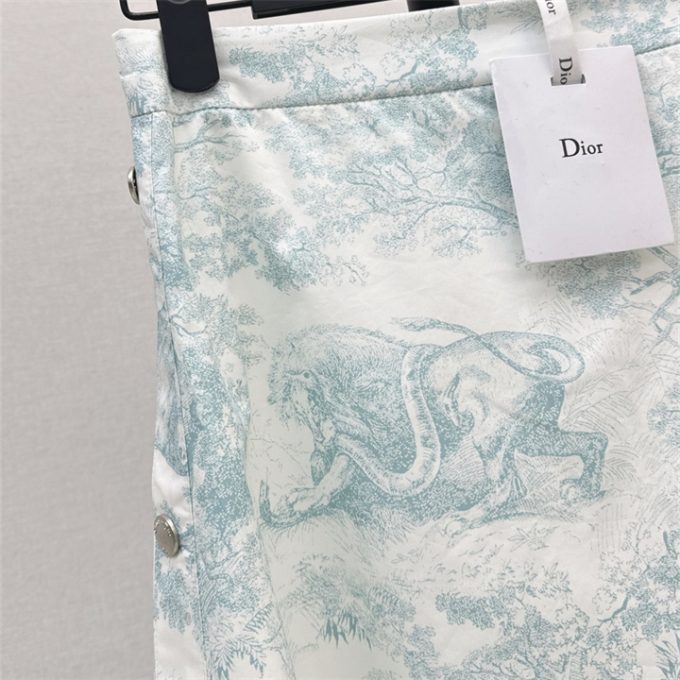 クリスチャンディオール 2025年 ディオリビエラ フレア ミディアム スカート DIOR トワル ドゥ ジュイ ソヴァージュ コットン レディース - 画像 (5)