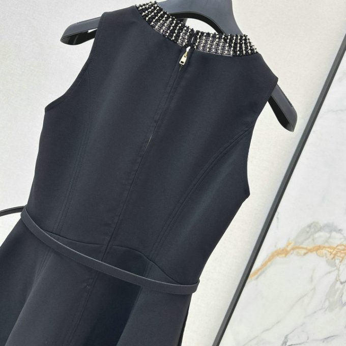 クリスチャンディオール ショートドレス 2025年新作 CHRISTIAN DIOR ノースリーブ クルーネック ワンピース - 画像 (7)