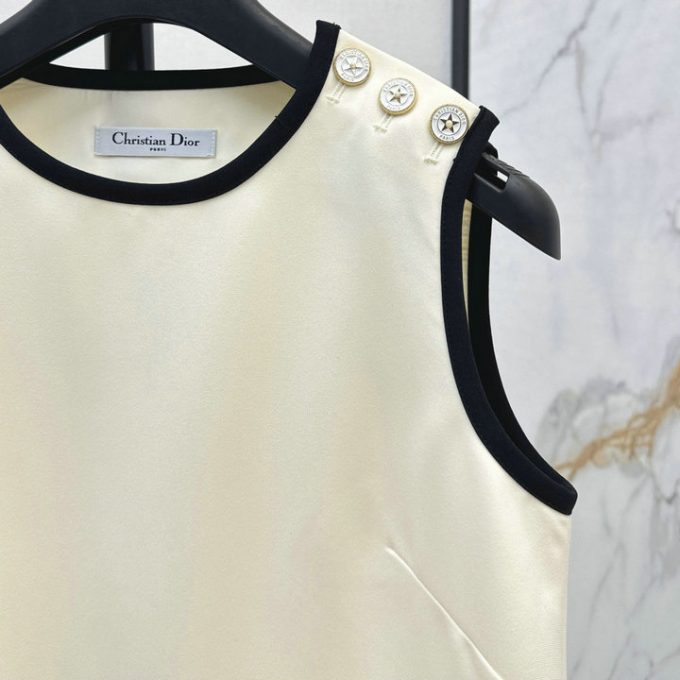 クリスチャンディオール ショートドレス 2025年 CHRISTIAN DIOR ノースリーブ クルーネック ワンピース - 画像 (4)