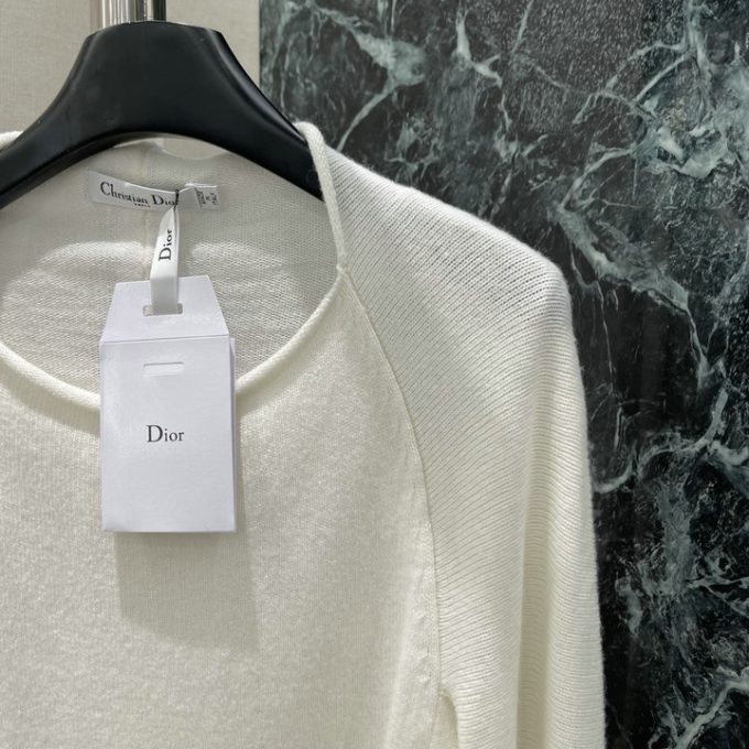 クリスチャンディオール DIOR 2025年 オフショルダー セーター ロングスリーブ ウールニット シンプル おしゃれ レディース - 画像 (3)