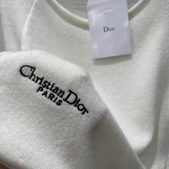 クリスチャンディオール DIOR 2025年 オフショルダー セーター ロングスリーブ ウールニット シンプル おしゃれ レディース - 画像 (5)
