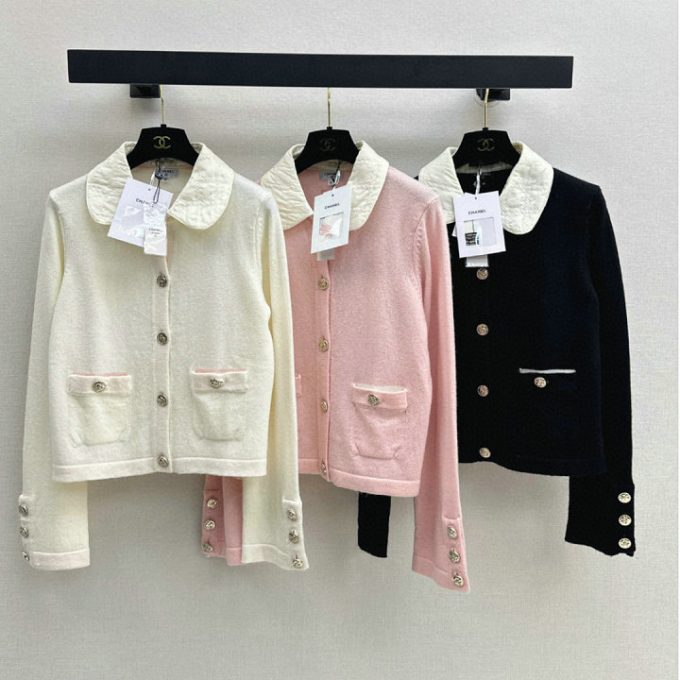 シャネル ロングスリーブ カーディガン 2025年 CHANEL  長袖 カシミヤ ニットセーター レディース
