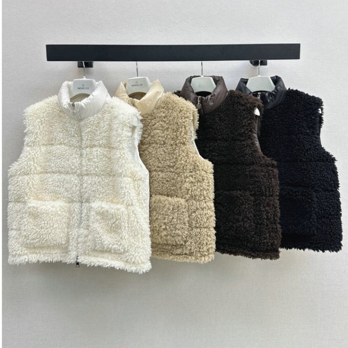 モンクレール ダウンベスト 2025年 MONCLER ジップジャケット タンクトップ トップスコート レディース