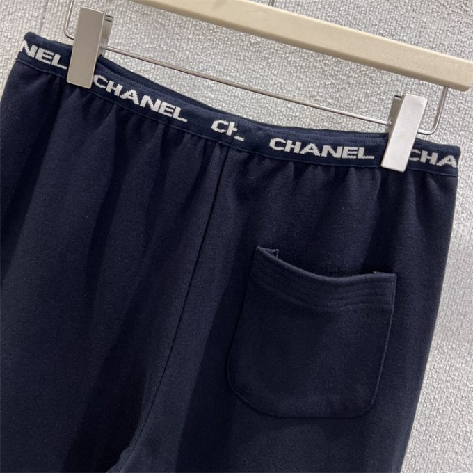 シャネル スポーツパンツ2025年 CHANEL ドローストリング フレアパンツ おしゃれ レディース - 画像 (4)