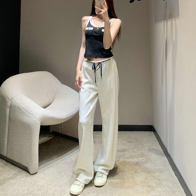 シャネル スポーツパンツ2025年 CHANEL ドローストリング フレアパンツ おしゃれ レディース - 画像 (12)