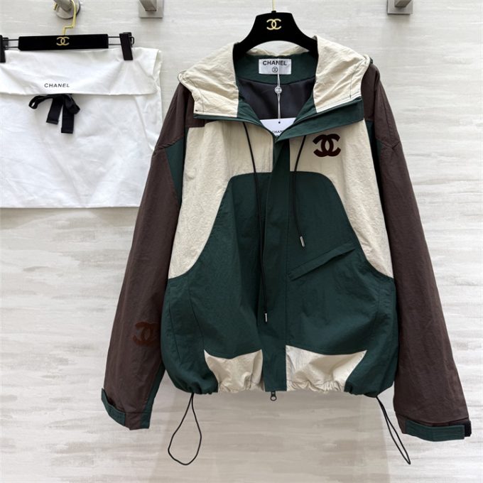 シャネル オーバーサイズ ジップジャケット 2025年新作 CHANEL フード付き アウターコート ロングスリーブ - 画像 (2)