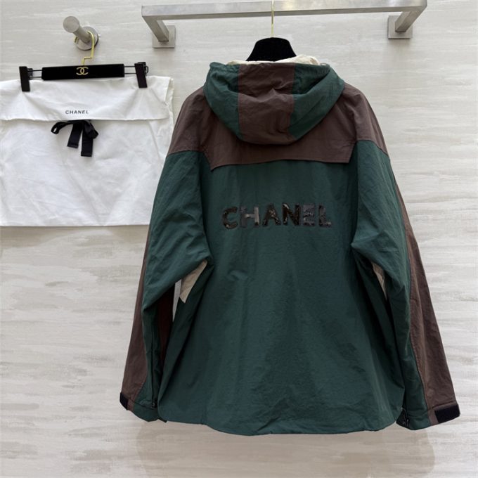 シャネル オーバーサイズ ジップジャケット 2025年新作 CHANEL フード付き アウターコート ロングスリーブ - 画像 (4)
