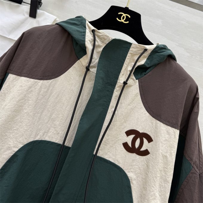 シャネル オーバーサイズ ジップジャケット 2025年新作 CHANEL フード付き アウターコート ロングスリーブ - 画像 (5)