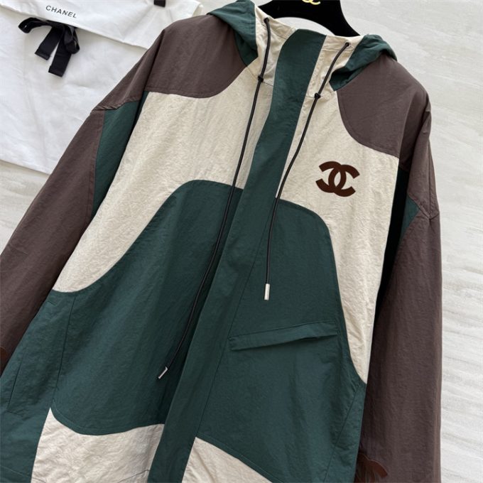 シャネル オーバーサイズ ジップジャケット 2025年新作 CHANEL フード付き アウターコート ロングスリーブ - 画像 (6)