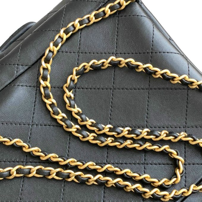 シャネル 2025年 チェーンベルト バックパック CHANEL レディース リュック 2way ショルダーバッグ ラムスキン - 画像 (7)