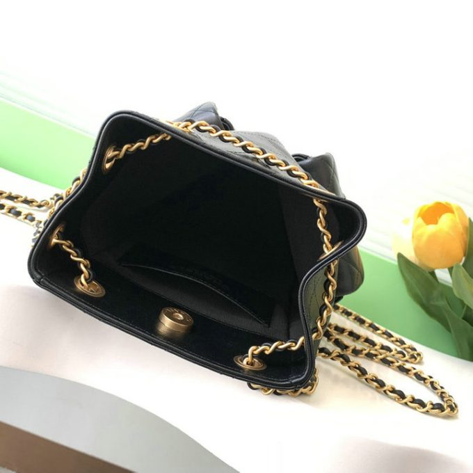 シャネル 2025年 チェーンベルト バックパック CHANEL レディース リュック 2way ショルダーバッグ ラムスキン - 画像 (5)