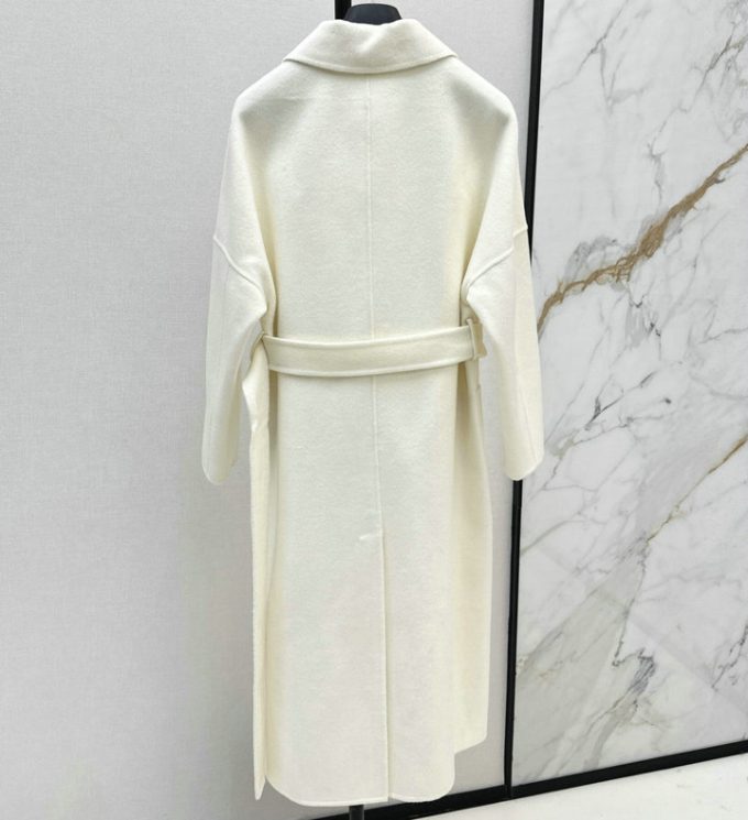 クリスチャンディオール レディース コート 2025年 DIORダブルフェース カシミヤ ロングコート ロングスリーブ ベルト付き レディース - 画像 (3)