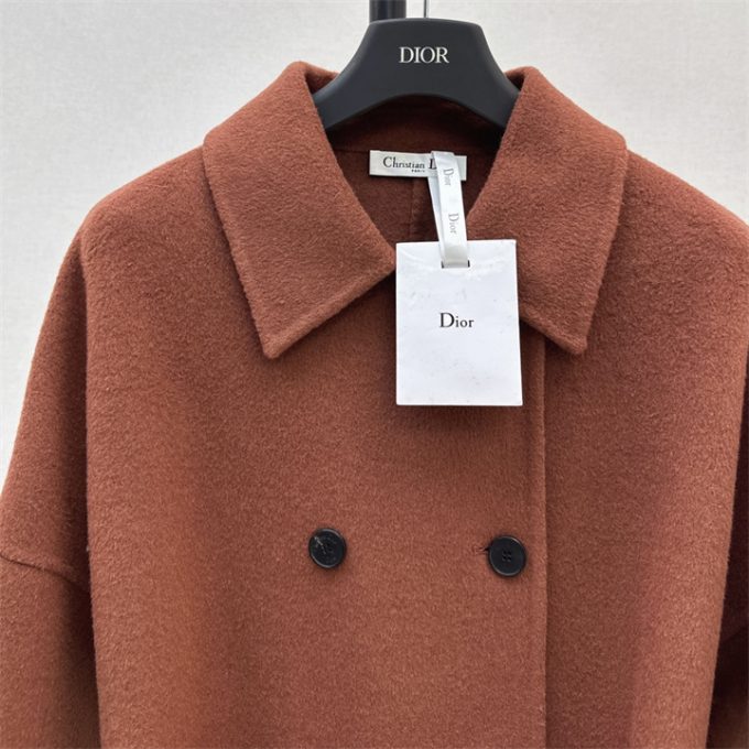 クリスチャンディオール レディース コート 2025年 DIORダブルフェース カシミヤ ロングコート ロングスリーブ ベルト付き レディース - 画像 (12)
