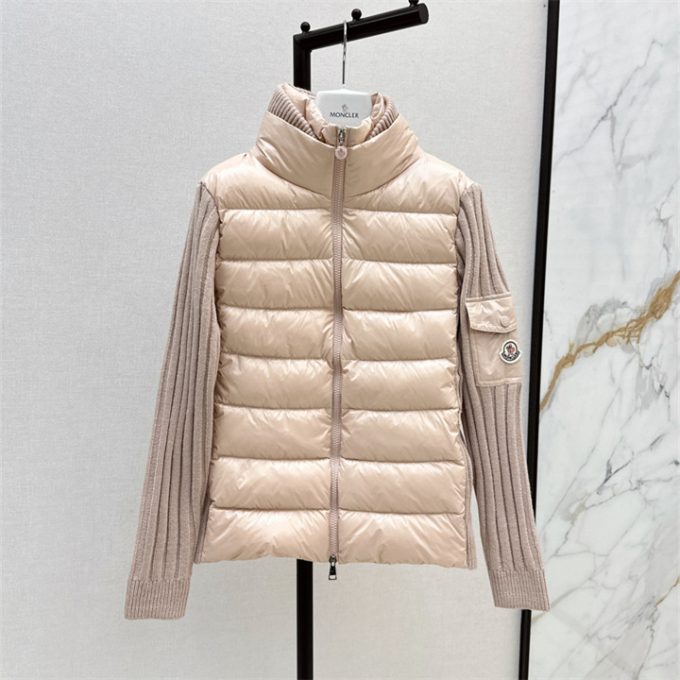モンクレール ロングスリーブ ダウン 2025年 MONCLER ニット ジップジャケット アウターコート レディース - 画像 (2)