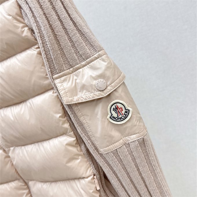 モンクレール ロングスリーブ ダウン 2025年 MONCLER ニット ジップジャケット アウターコート レディース - 画像 (4)