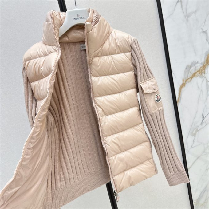 モンクレール ロングスリーブ ダウン 2025年 MONCLER ニット ジップジャケット アウターコート レディース - 画像 (5)