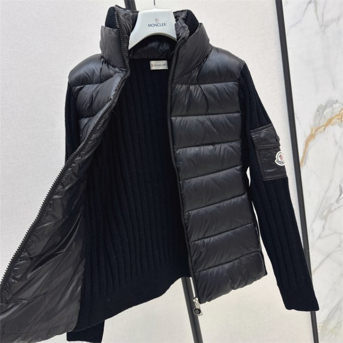 モンクレール ロングスリーブ ダウン 2025年 MONCLER ニット ジップジャケット アウターコート レディース - 画像 (8)