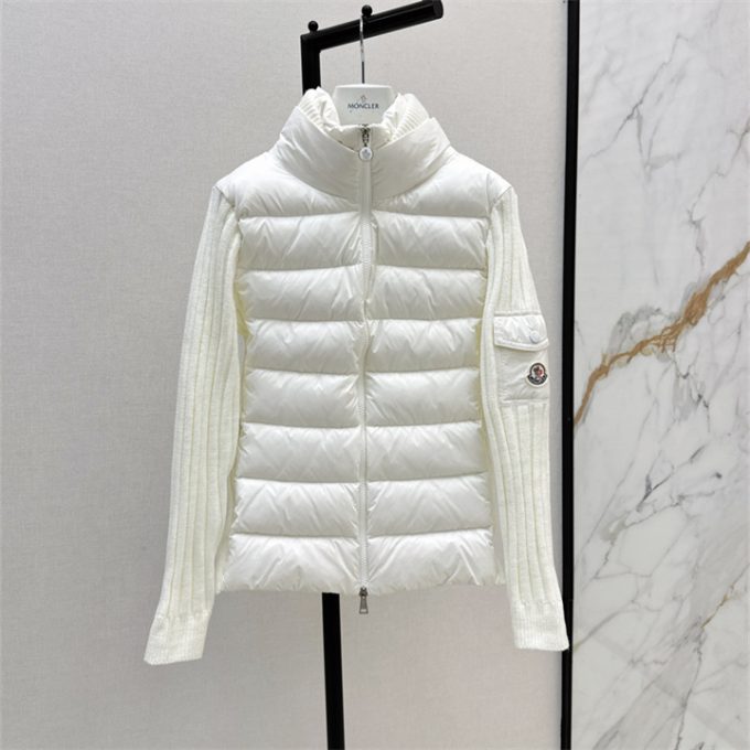 モンクレール ロングスリーブ ダウン 2025年 MONCLER ニット ジップジャケット アウターコート レディース - 画像 (11)