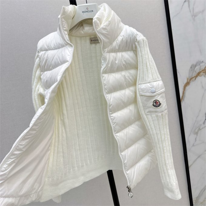 モンクレール ロングスリーブ ダウン 2025年 MONCLER ニット ジップジャケット アウターコート レディース - 画像 (13)