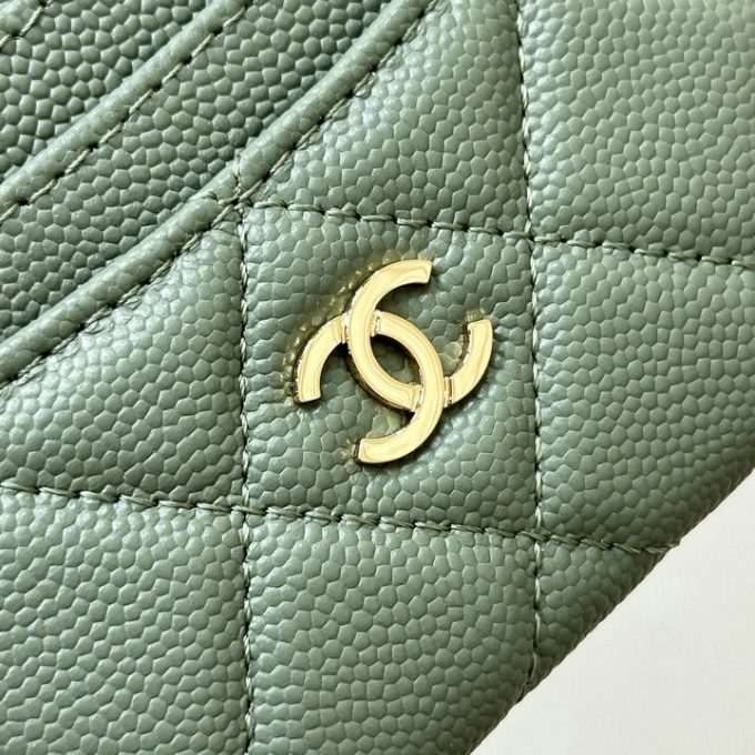 CHANEL シャネル 2025年 カードケース 名刺入れ キャビアスキン ゴールド金具 - 画像 (9)