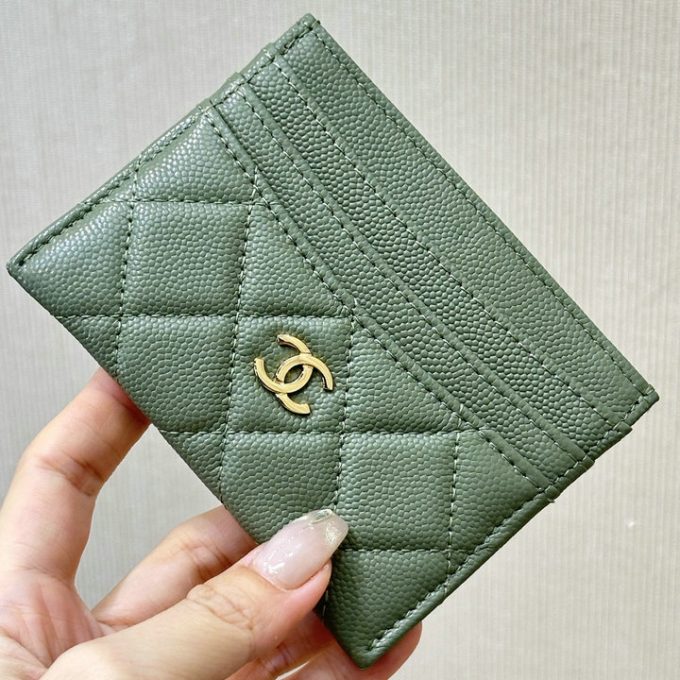 CHANEL シャネル 2025年 カードケース 名刺入れ キャビアスキン ゴールド金具