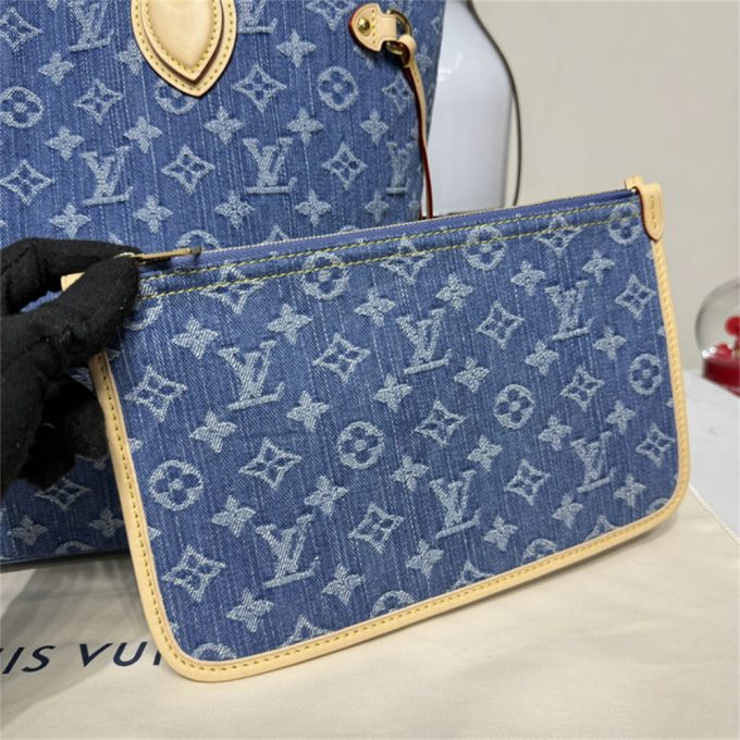 ルイヴィトン 2025年 ネヴァーフル MM M13192 LOUISVUITTON トートバッグ ハンドバッグ デニムブルー レディース - 画像 (6)
