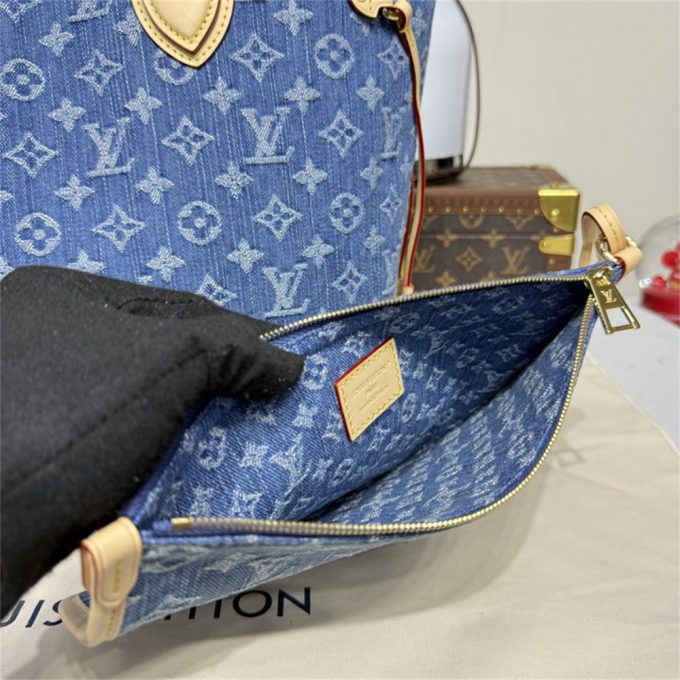 ルイヴィトン 2025年 ネヴァーフル MM M13192 LOUISVUITTON トートバッグ ハンドバッグ デニムブルー レディース - 画像 (7)